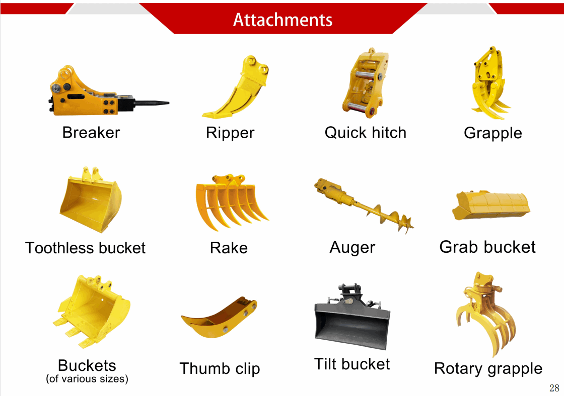 Attachments for Agrotk and FF Industrial 1 Ton Mini Excavator for sale | Mini Excavators For Sale Near Me