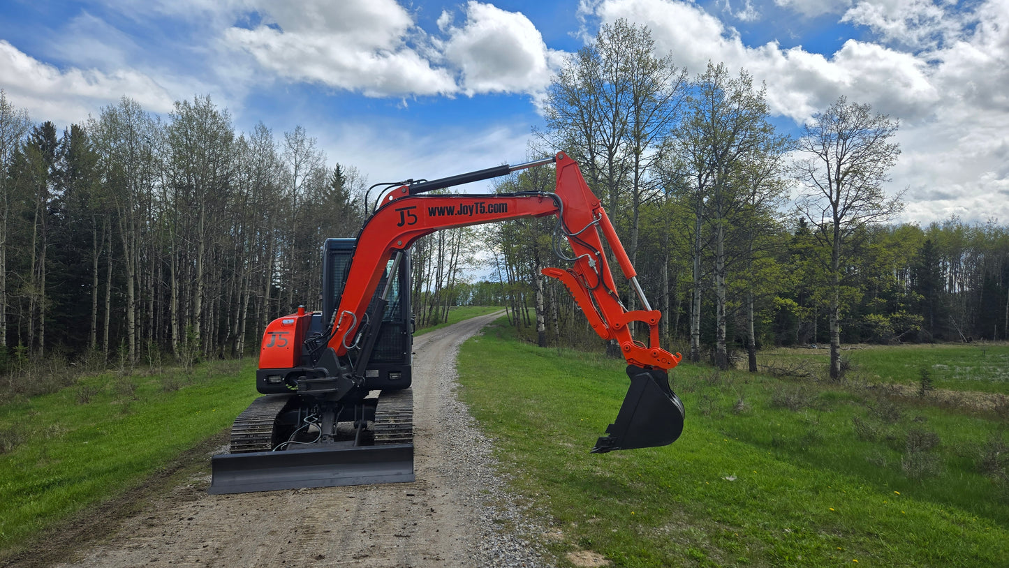 JT5600 6 ton mini excavator for sale in Canada powered by Yanmar engine compact digger working on gravel road durable small excavator for construction and landscaping tasks