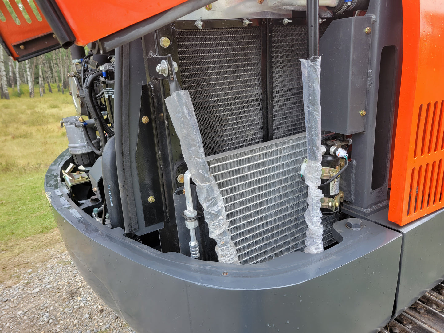 JT5600 6 ton mini excavator for sale in Canada powered by Yanmar engine radiator and cooling system close up compact construction machine durable design for heavy duty operation