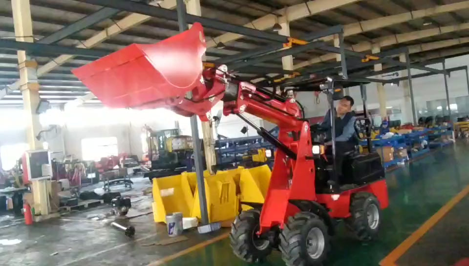 JoyT5 JT5WL600 mini compact wheel  loader 600 kg (1320 lbs) lifting demo – telescopic small loader for construction  and farm projects in Canada