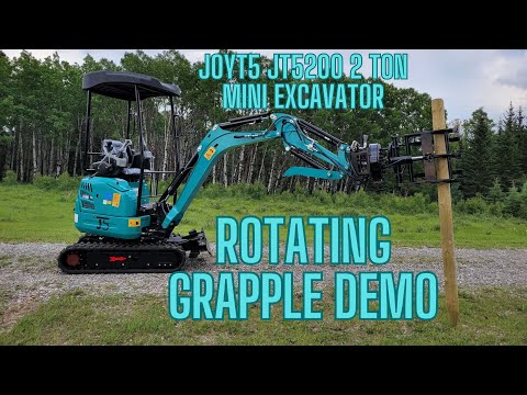 JoyT5 JT5200 2 Ton Mini Excavator with Rotating Grapple For Sale . Canada | JoyT5