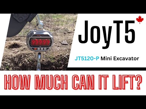 Lift test with JoyT5 JT5120P Mini Excavator to see how much weight it can lift