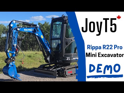 Rippa R22 Mini Excavator video thumbnail compact 2 ton excavator with Yanmar engine for sale in Canada featured by JoyT5 for construction and landscaping projects