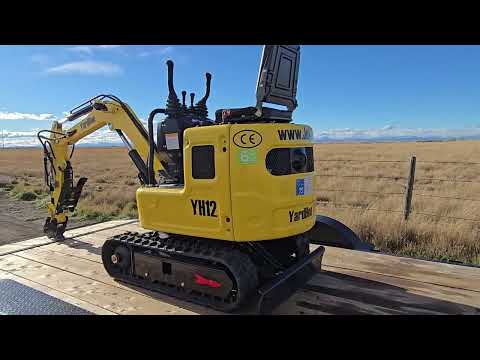 oyT5 one‑ton mini excavator YH12 with attachments – durable compact excavator for landscaping and construction; compatible with Agrotk and FF Industrial mini excavator accessories and 90x92x25mm mount tools.