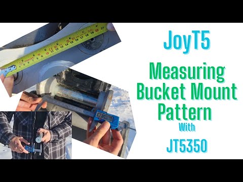 JoyT5 JT5350 excavator measuring bucket mount pattern – guide on how to measure excavator attachment mounting accurately for mini and large excavators in Canada.