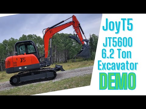 JT5600 6.2 Ton Mini Excavator demo with Yanmar engine compact construction equipment for sale in Canada ideal for building and landscaping projects