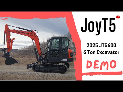 Demo video thumbnail of JT5600 6 Ton Mini Excavator with Yanmar engine compact construction machine for sale in Canada ideal for building and landscaping work