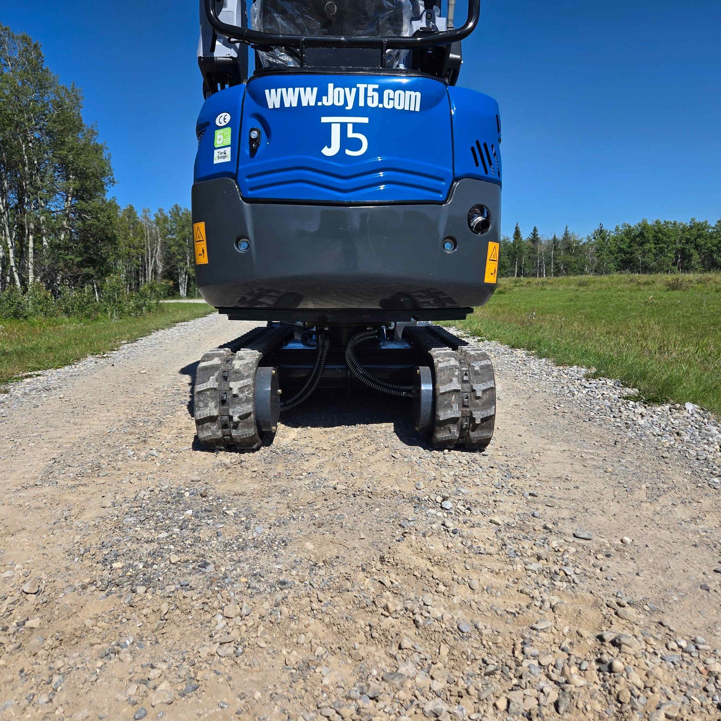 Rippa R15 Mini Excavator For Sale – back view showing compact design and durable rubber tracks for construction projects.