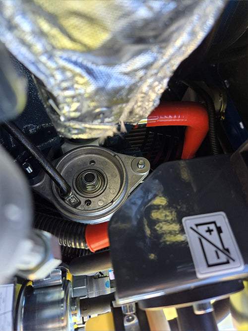 Close-up view of rippa r15 mini excavator for sale engine components and wiring