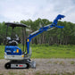 JoyT5 1.2 ton mini excavator for rent in Calgary, Alberta compact excavator with extended boom for digging, landscaping, and small construction projects in Canada.