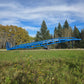 12 ton mobile loading ramp for sale in Canada, JoyT5 heavy-duty steel ramp for forklifts and trucks, full side view in outdoor setting.