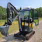 2 ton full cab mini excavator ready for rent in Calgary Alberta compact excavation machine ideal for landscaping and small construction projects


