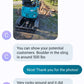 Customer feedback showing JoyT5 JT5200 2 ton mini excavator lifting a 500 lb boulder on rocky ground in Calgary, Alberta compact excavator rental success story in Canada.