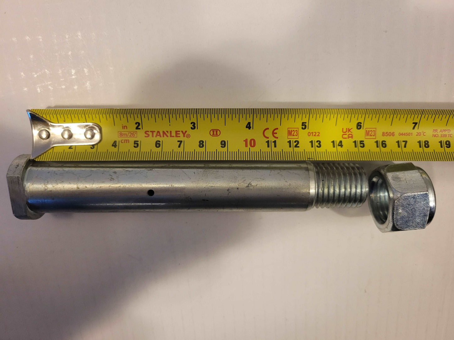 25 millimeter excavator bucket pin with nut measured by tape for Agrotk and FF Industrial mini excavator replacement part in Canada