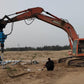 J5-14000LS Hydraulic Anchor Drive Head for screw piles on excavator | High torque 21820 Nm pile driver for foundation and solar construction