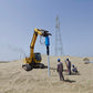 J5-14000LS Hydraulic Anchor Drive Head installing screw piles with excavator | High torque pile driver for solar and foundation construction projects