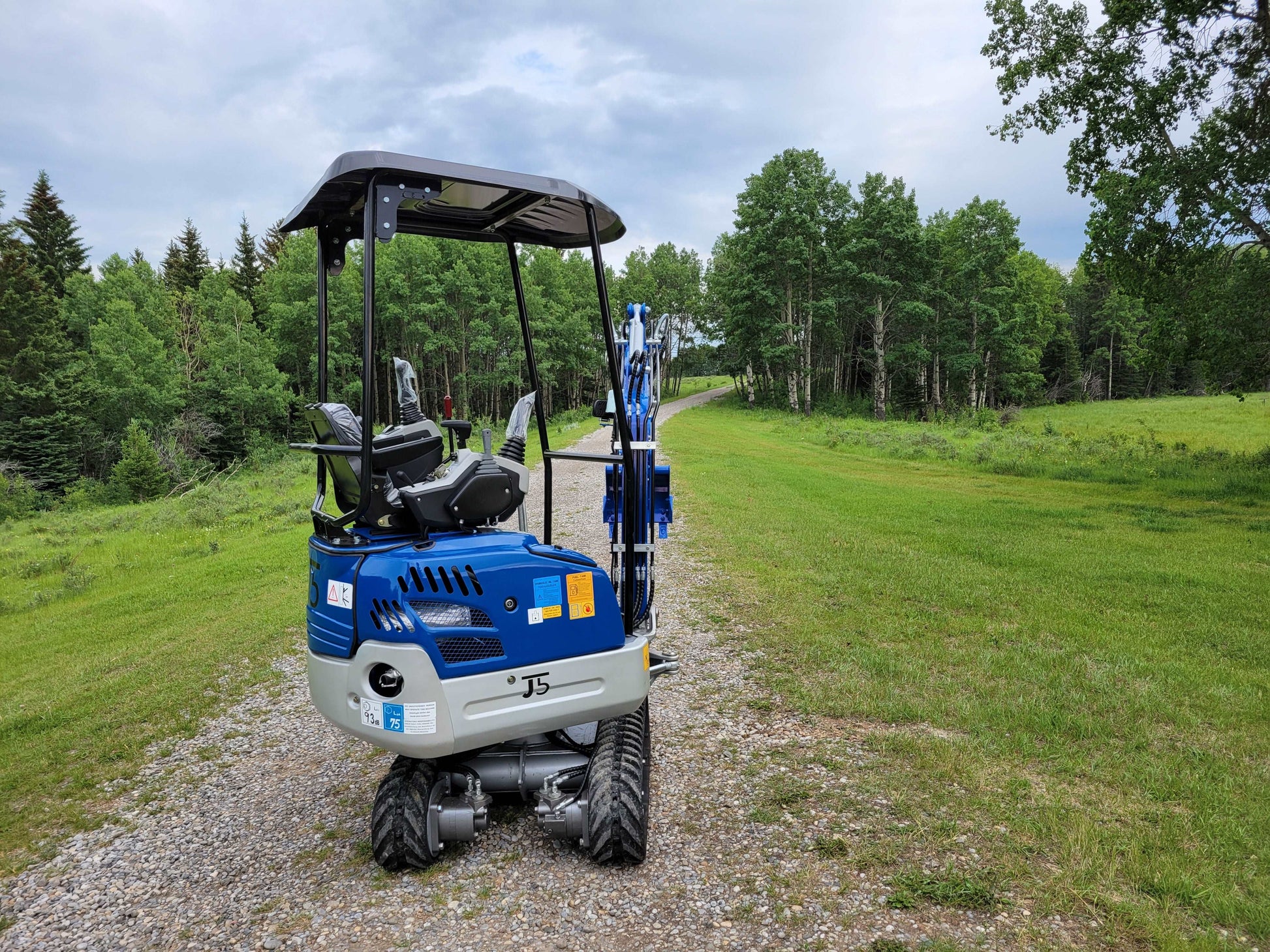 JoyT5 JT5120 1.2 Ton Mini Excavator hire in Calgary, compact digger rental in Alberta for landscaping, construction and digging projects