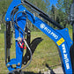 JoyT5 R13 mini excavator hydraulic arm with auxiliary hydraulic lines and thumb attachment for precise digging and material handling on construction sites in Canada