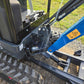 JoyT5 Rippa R18 Mini Excavator boom swing joint with hydraulic cylinder and cabin base view