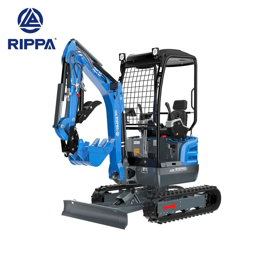 JoyT5 Rippa R18 mini excavator for sale in Canada compact 1.8 ton digging machine powered by Kubota D902 engine isolated product image used for landscaping trenching and construction equipment projects