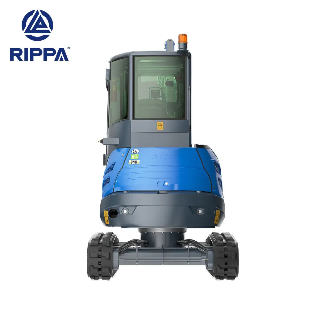 JoyT5 Rippa R22 mini excavator for sale Canada rear view compact Kubota engine excavator designed for landscaping trenching and construction equipment projects across Canada