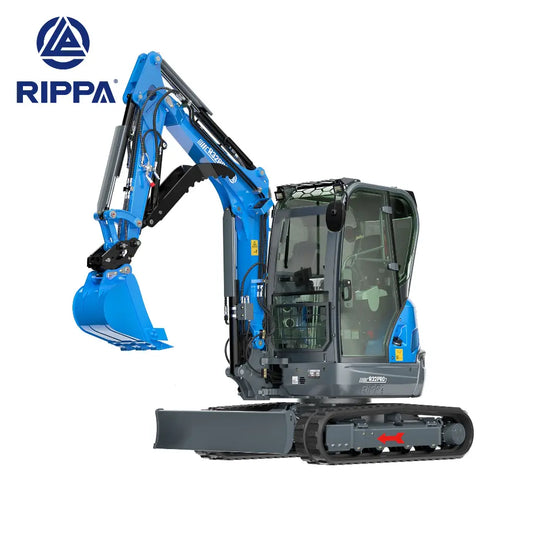 JoyT5 Rippa R32 mini excavator for sale Canada compact three ton Kubota engine excavator with raised boom and bucket powerful digging machine designed for landscaping trenching and construction equipment projects in Canada