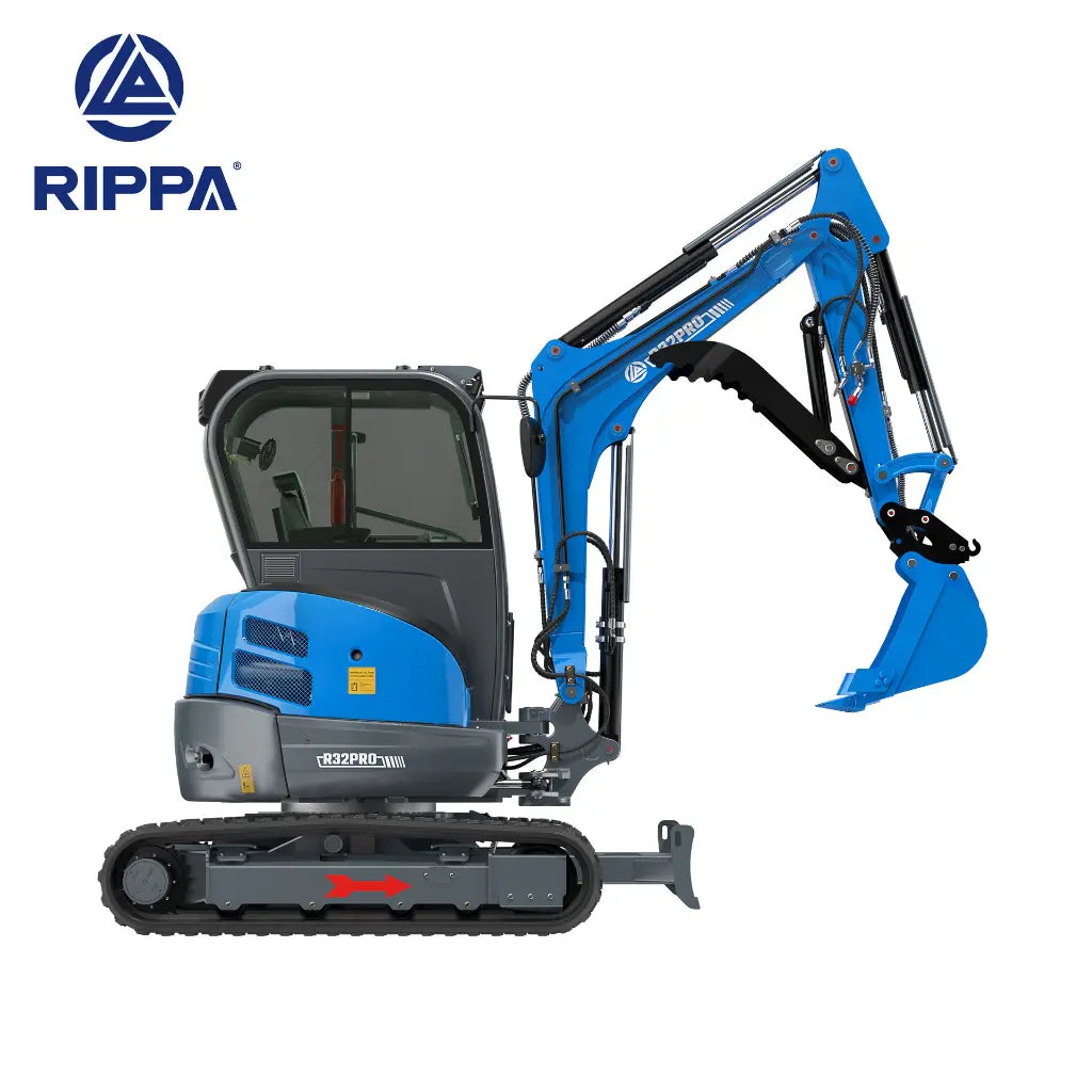 JoyT5 Rippa R32 mini excavator for sale Canada compact three ton Kubota engine excavator side profile digging machine designed for landscaping trenching and construction equipment work across Canada