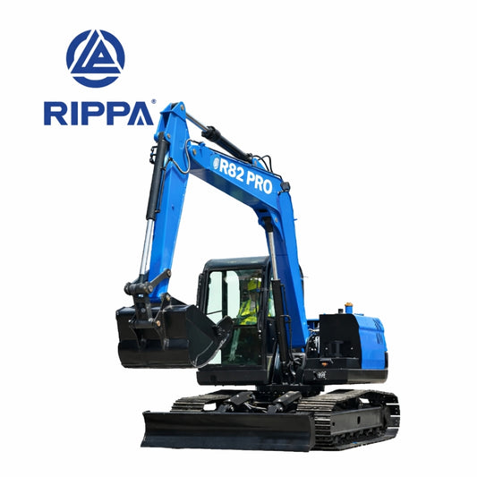 JoyT5 Rippa R82 mini excavator for sale Canada 8 ton Kubota powered compact excavator with enclosed cab operator and heavy duty bucket ideal for construction trenching and excavation work in Canada and USA