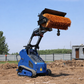 JoyT5 Rippa RS03 skid steer loader for sale Canada compact mini skid steer with broom attachment working on construction site ideal for cleaning dirt snow removal and landscaping jobs in Canada and USA