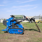 JoyT5 Rippa RS04 skid steer loader for sale Canada compact mini skid steer with auger attachment side view for soil drilling and ground work ideal for landscaping construction and utility jobs in Canada and USA