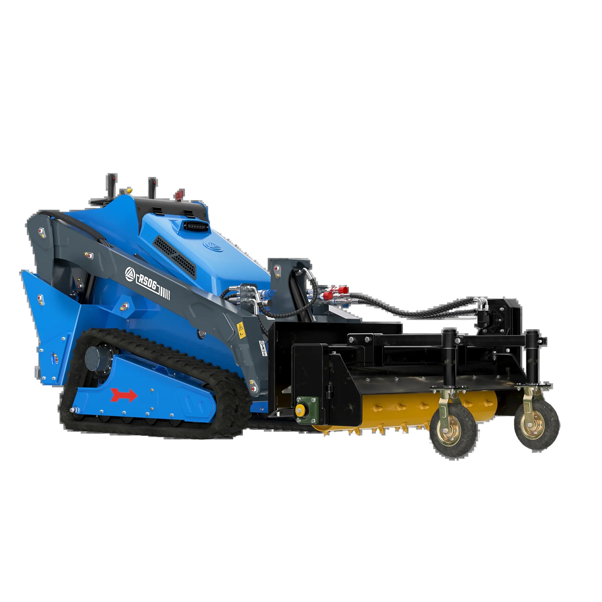 JoyT5 Rippa RS06 skid steer loader for sale Canada with mower attachment track skid steer loader with Kubota engine ideal for landscaping grass cutting and land clearing projects in Canada and USA