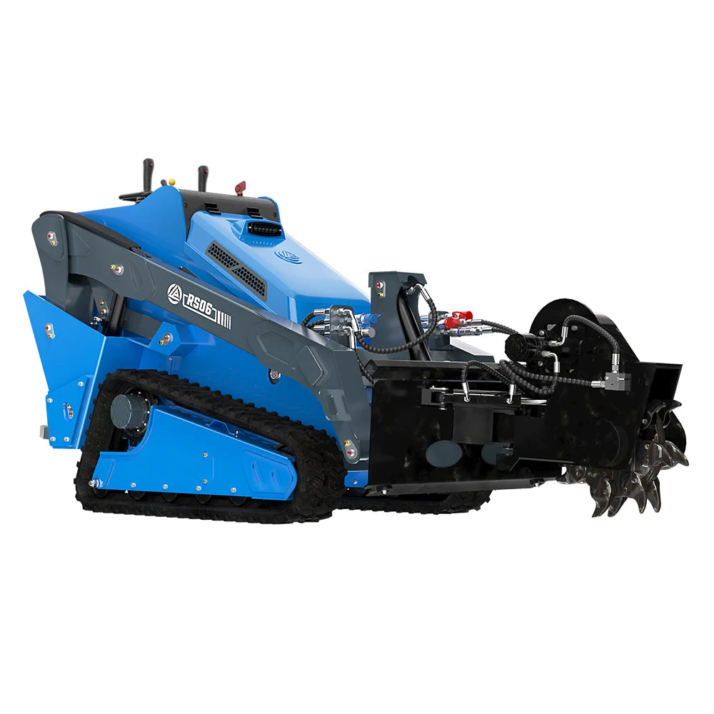 JoyT5 Rippa RS06 skid steer loader for sale Canada with stump grinder attachment track skid steer loader ideal for land clearing tree root removal and landscaping projects in Canada and USA