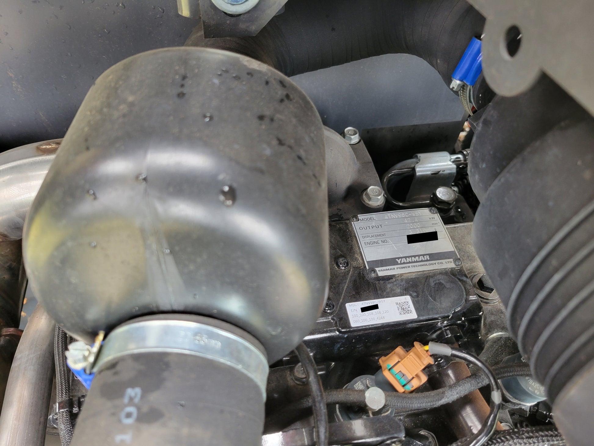 JT5600 6 ton mini excavator for sale in Canada powered by Yanmar diesel engine close up view compact construction equipment efficient power system for heavy duty work

