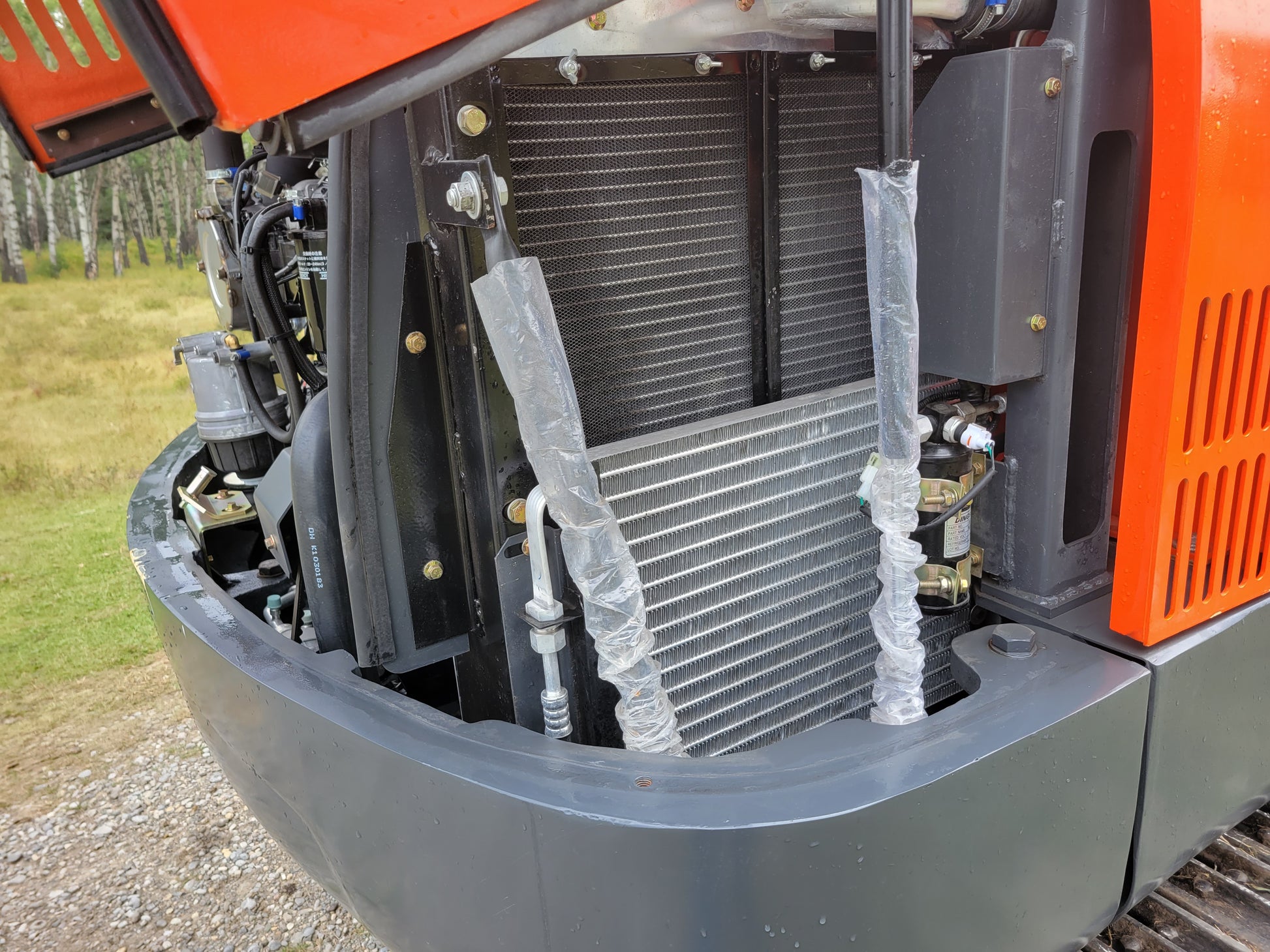 JT5600 6 ton mini excavator for sale in Canada powered by Yanmar engine radiator and cooling system close up compact construction machine durable design for heavy duty operation