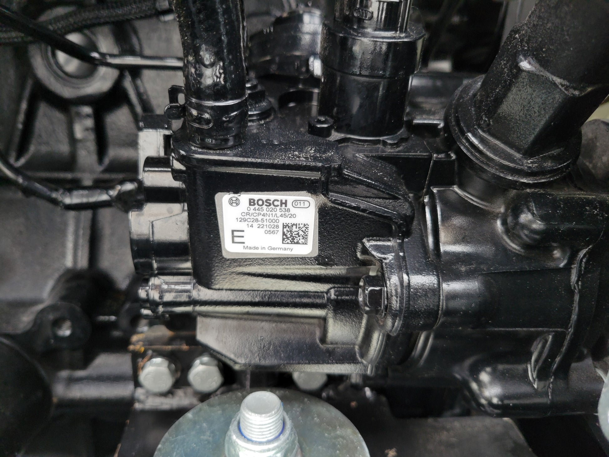 Bosch fuel injection pump installed in JT5600 Mini Excavator engine for efficient fuel delivery and performance