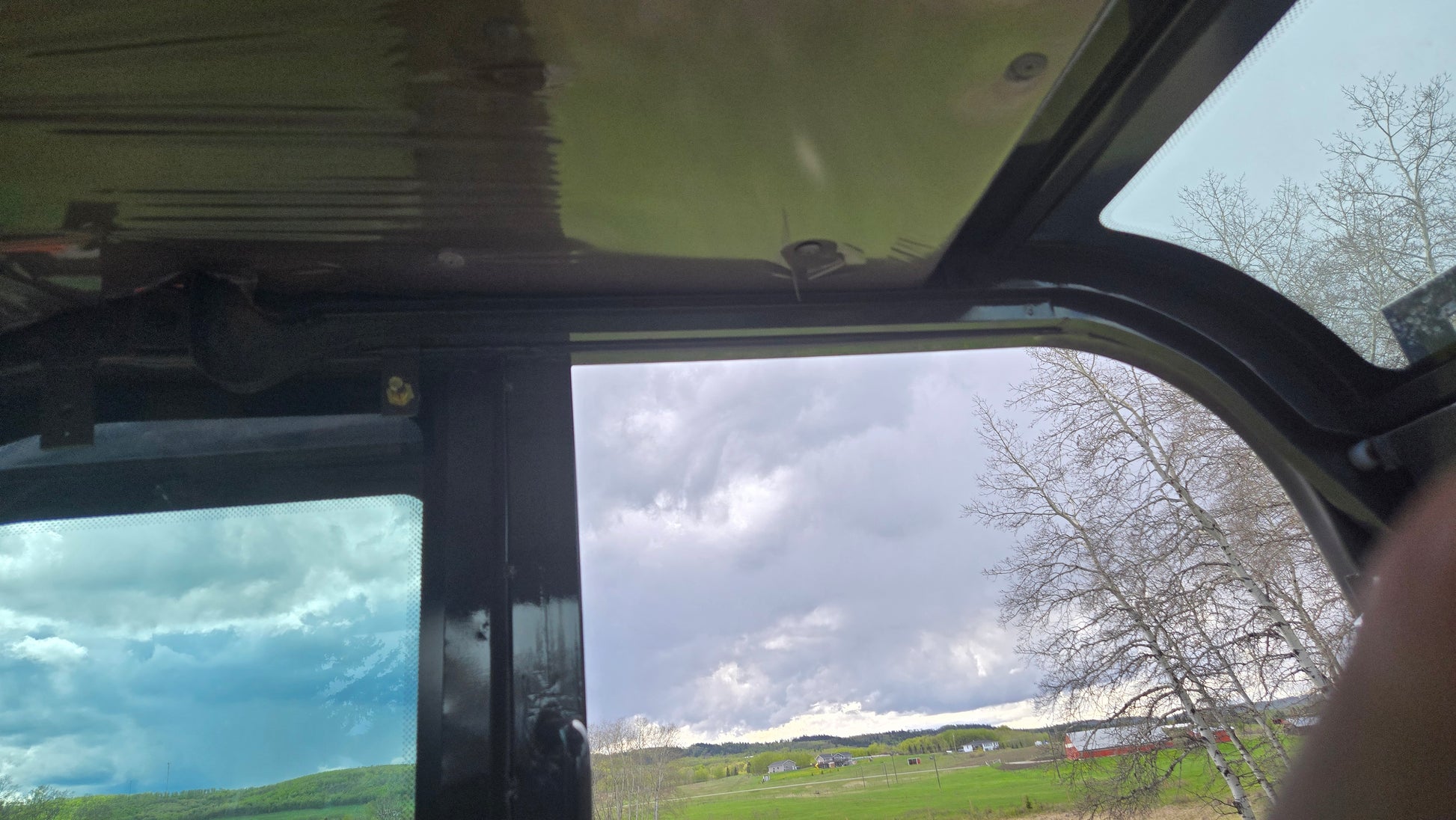 JT5600 mini excavator cabin roof glass window with outside view