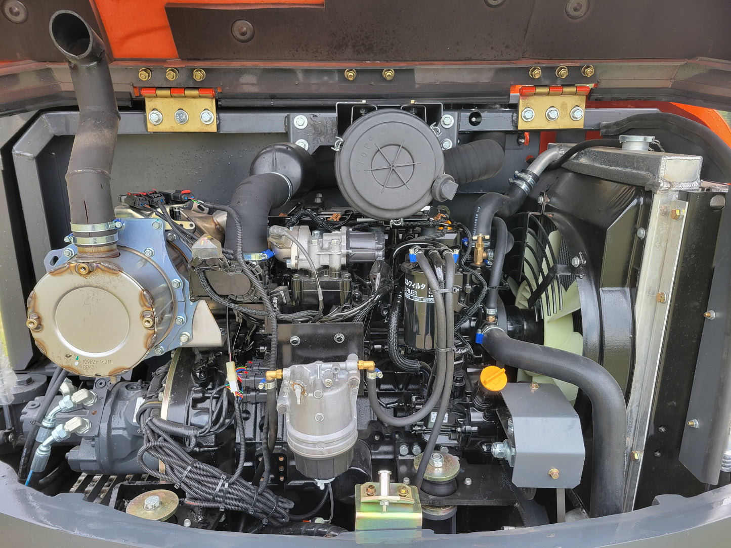JT5600 mini excavator Yanmar engine compartment – powerful JoyT5 design with durable components