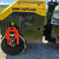 Engine side view of JT5DR35 vibrating drum roller with seat and hydraulic compaction system by JoyT5