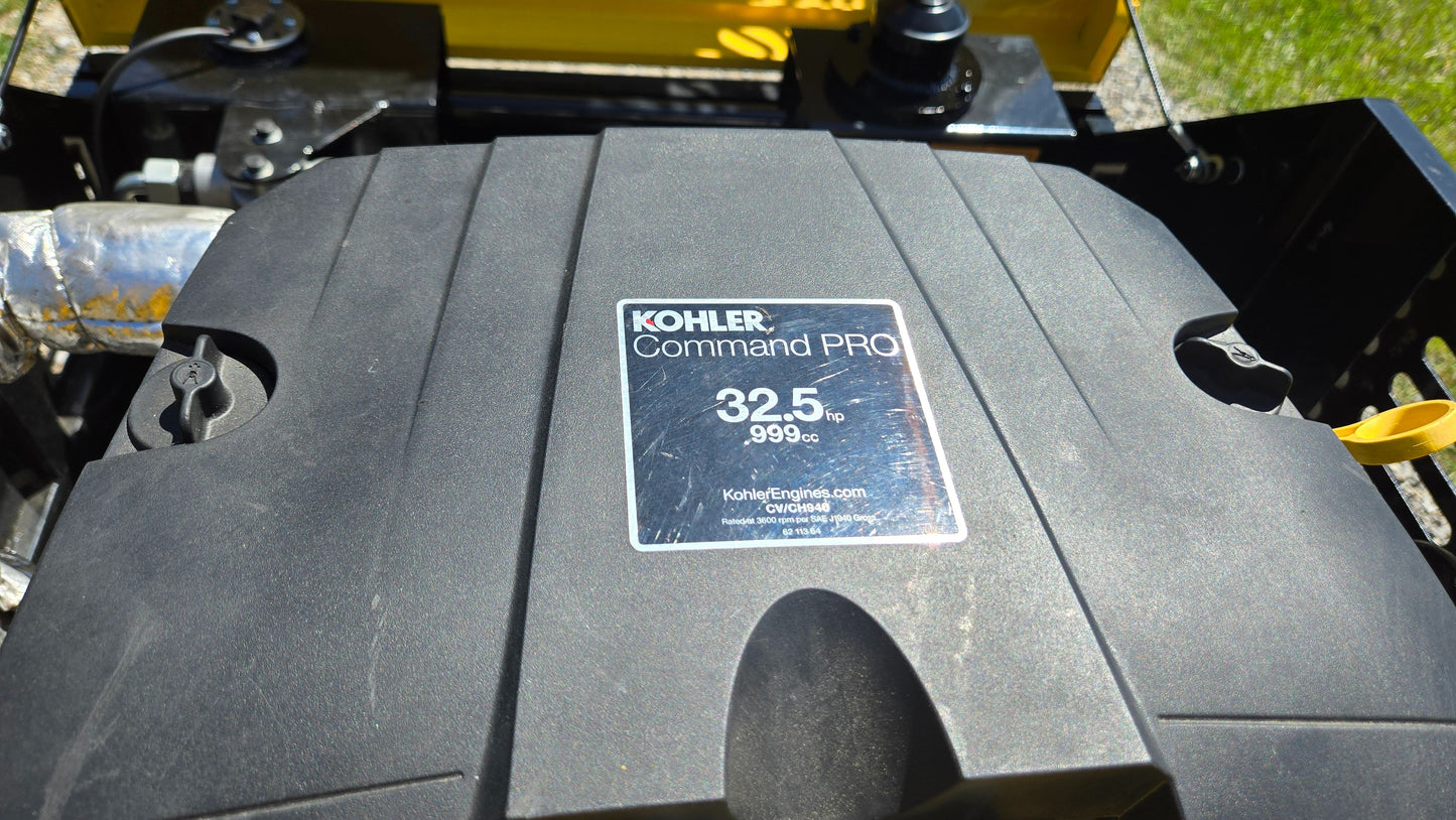 Close up of Kohler engine on JT5DR35 drum roller showing 32.5 horsepower power unit for heavy duty compaction and road construction in Canada