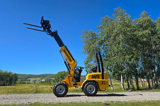 JT5WL800 compact wheel loader lifting forklift attachment for construction landscaping and farm use across Canada


