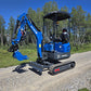 Mini excavator for sale Rippa R15 compact design with bucket down on gravel road