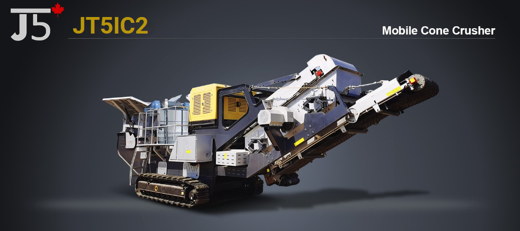high performance mobile cone crusher for sale in Canada showing tracked portable crusher for aggregate mining and quarry crushing applications