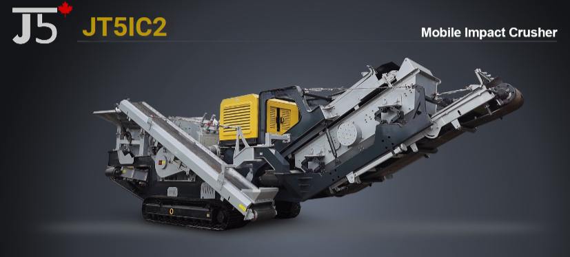 high efficiency mobile impact crusher for sale in Canada showing tracked portable crusher for mining recycling aggregate and construction crushing projects

