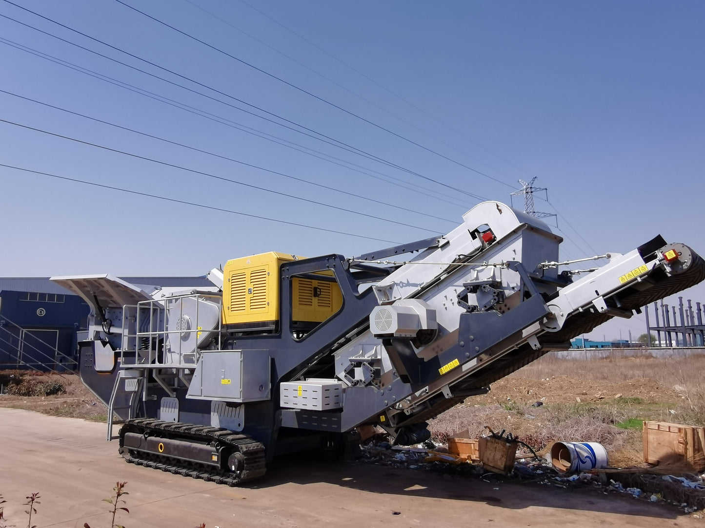 mobile jaw crusher in Canada showing portable rock crushing machine used for mining construction and aggregate production with powerful tracked design
