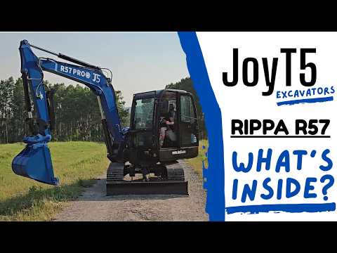 In depth look under the service covers of Rippa R57 excavator