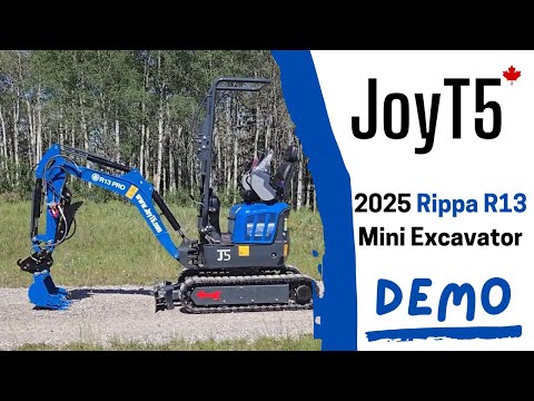 2025 Rippa R13 Pro mini excavator demo by JoyT5 – detailed walkaround of new features