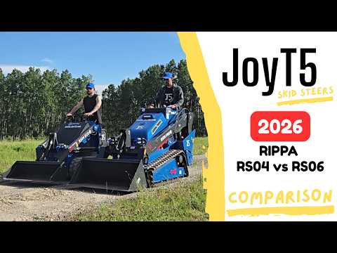 Side by side comparison of Rippa RS04 and RS06 mini skid steers 