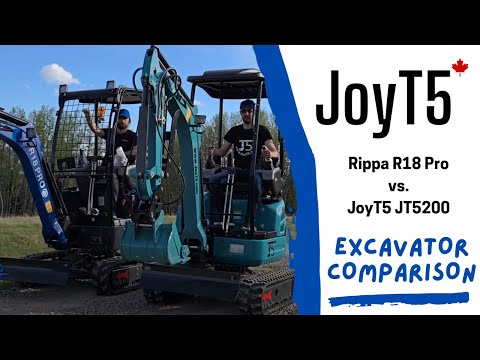Rippa R18 mini excavator for sale and JoyT5 JT5200 side by side comparison 