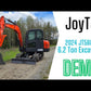 2024 JT5600 6 ton mini excavator demo thumbnail showing Yanmar diesel compact excavator for sale in Canada with JoyT5 Canada highlighting durability and power for construction work