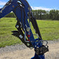 Close-up of rippa r15 mini excavator for sale hydraulic arm with grapple attachment and hoses